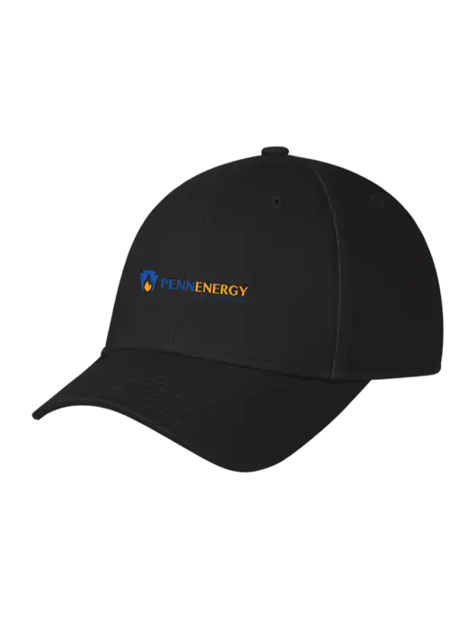Black Structured Cap Hook & Loop w/PennEnergy Logo