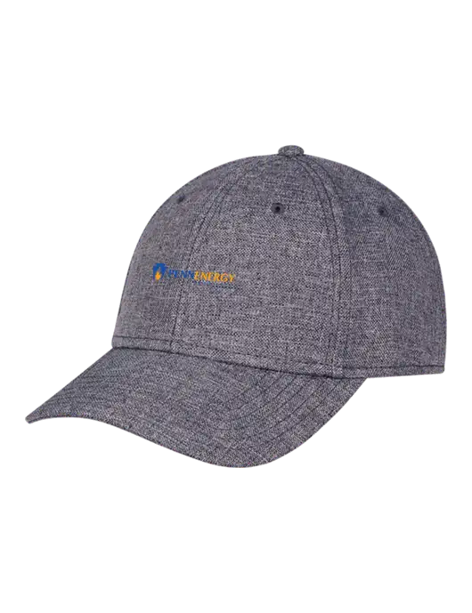 Heather Charcoal Structured Linen Look Cap Hook & Loop w/PennEnergy Logo