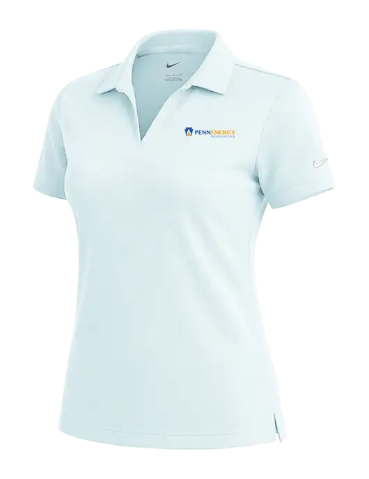 NIKE Very Light Blue Womens Dri-Fit Micro Pique Polo w/PennEnergy Logo