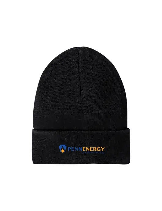 Recycled Black Beanie w/PennEnergy Logo
