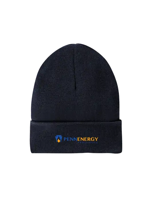 Recycled True Navy Beanie w/PennEnergy Logo