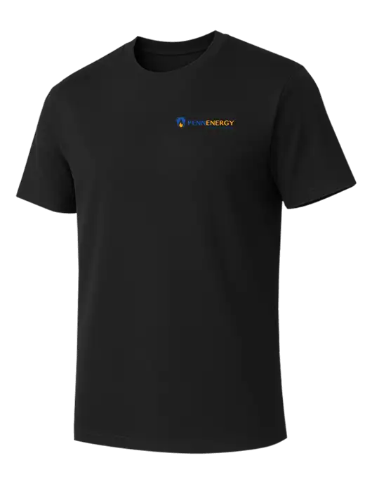 Allmade Deep Black Organic Cotton Tee w/PennEnergy Logo