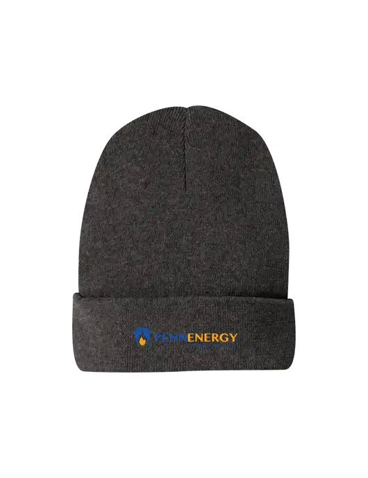 Recycled Charcoal Heather Beanie w/PennEnergy Logo