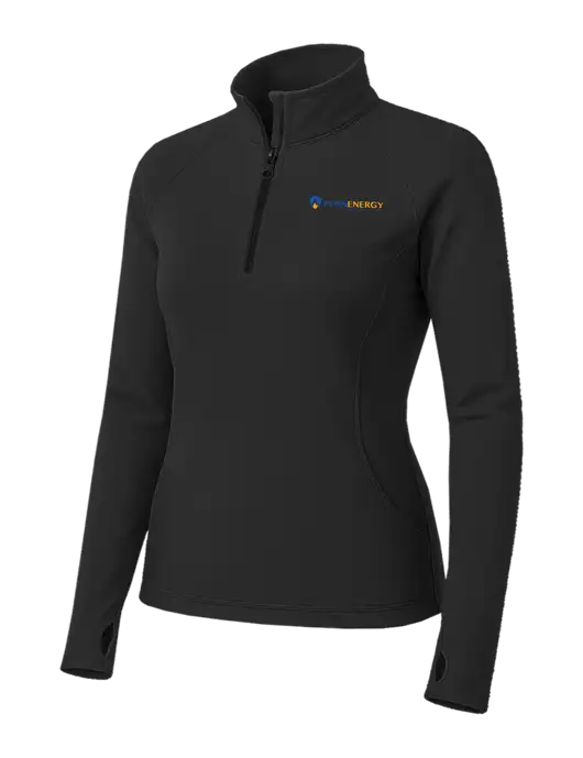 Charcoal Grey Womens Sport Wick Stretch 1/4 Zip Pullover w/PennEnergy Logo