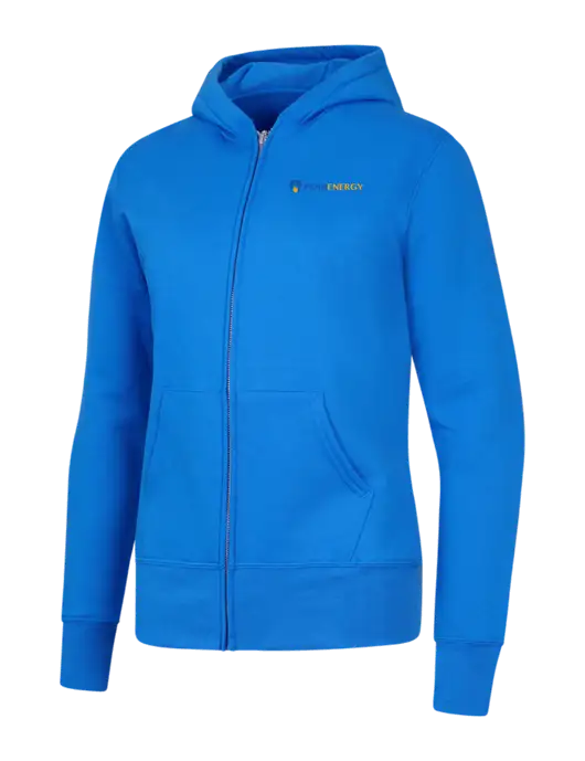 Royal Womens Core Fleece Full-Zip Hooded Sweatshirt w/PennEnergy Logo