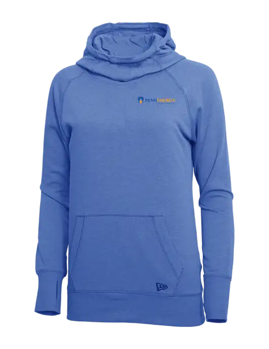 New Era Royal Heather Womens Tri-Blend Fleece Pullover Hoodie w/PennEnergy Logo