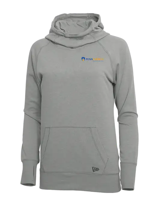 New Era Shadow Grey Heather Womens Tri-Blend Fleece Pullover Hoodie w/PennEnergy Logo