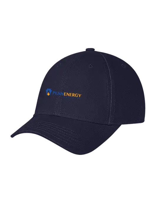 Navy Structured Soft Snap Closure Hook & Loop Cap w/PennEnergy Logo
