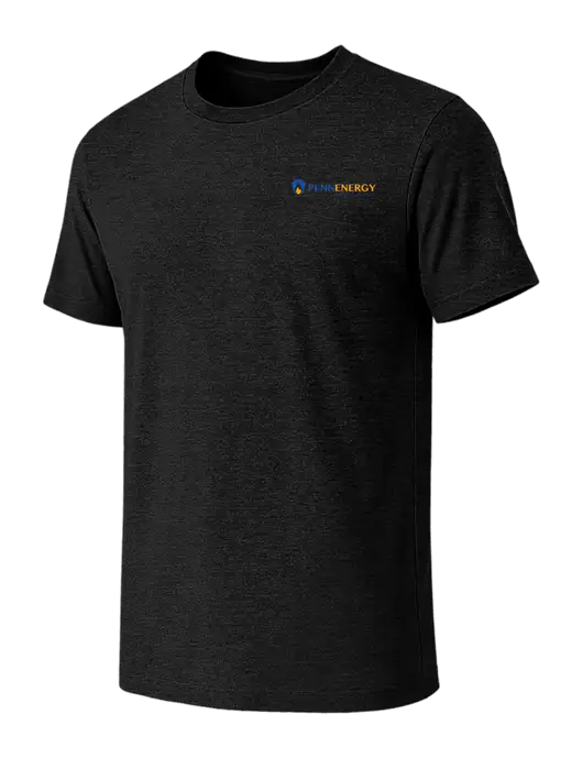 BELLA+CANVAS Black Heather CVC Short Sleeve Tee w/PennEnergy Logo