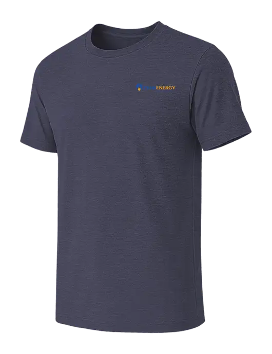BELLA+CANVAS Heather Navy CVC Short Sleeve Tee w/PennEnergy Logo
