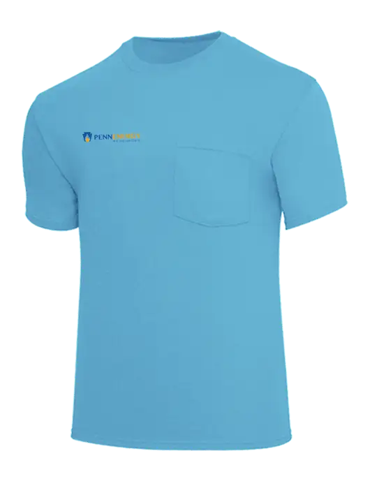 Core Blend Light Sapphire Blue Pocket T-Shirt w/PennEnergy Logo