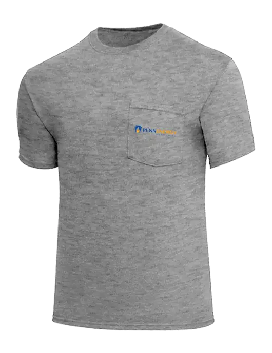Core Blend Medium Grey Heather Pocket T-Shirt w/PennEnergy Logo