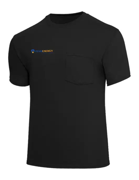 Core Blend Black Pocket T-Shirt w/PennEnergy Logo
