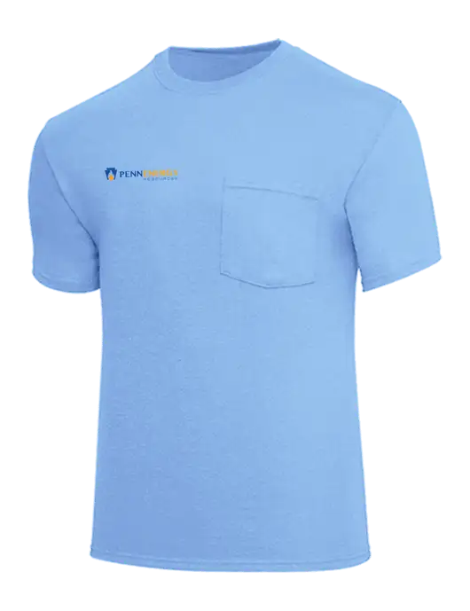 Core Blend Light Blue Pocket T-Shirt w/PennEnergy Logo
