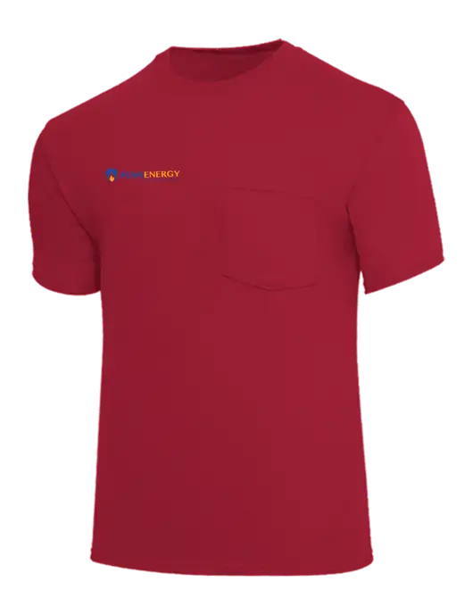 Core Blend Red Pocket T-Shirt w/PennEnergy Logo
