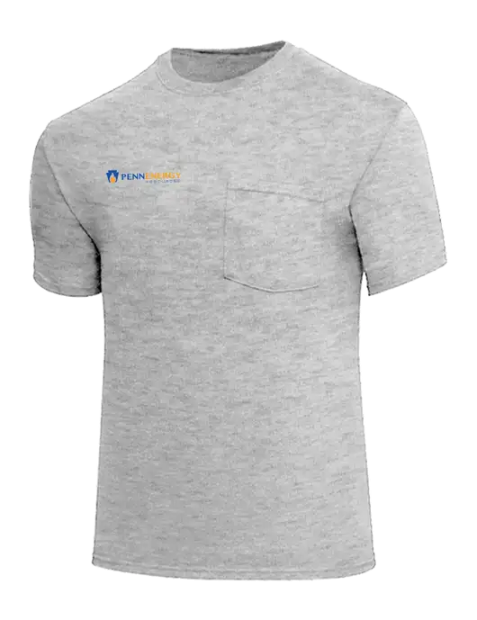 Core Blend Light Grey Heather Pocket T-Shirt w/PennEnergy Logo