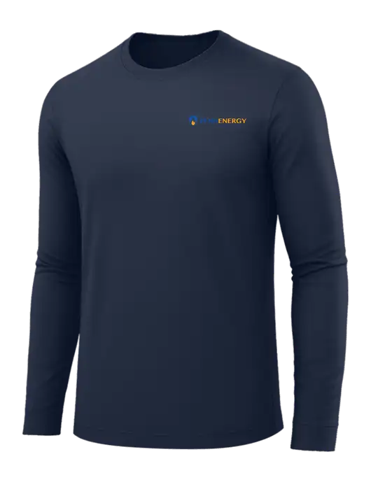 Long Sleeve Navy PosiCharge Competitor Tee w/PennEnergy Logo