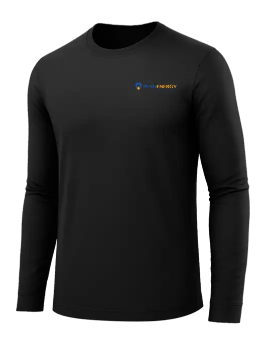 Long Sleeve Black PosiCharge Competitor Tee w/PennEnergy Logo