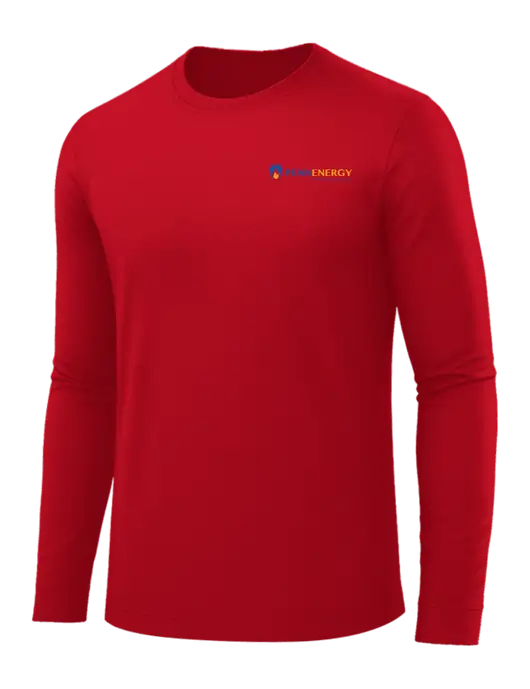 Long Sleeve Red PosiCharge Competitor Tee w/PennEnergy Logo