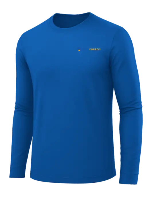 Long Sleeve Royal Blue PosiCharge Competitor Tee w/PennEnergy Logo