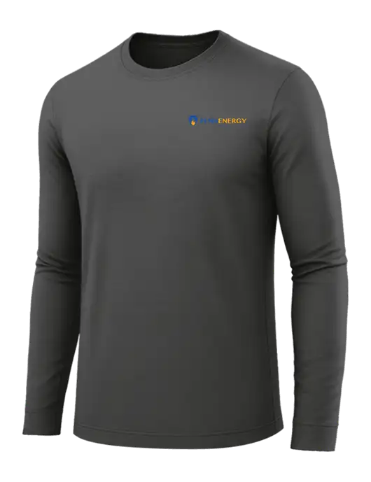 Long Sleeve Dark Grey PosiCharge Competitor Tee w/PennEnergy Logo