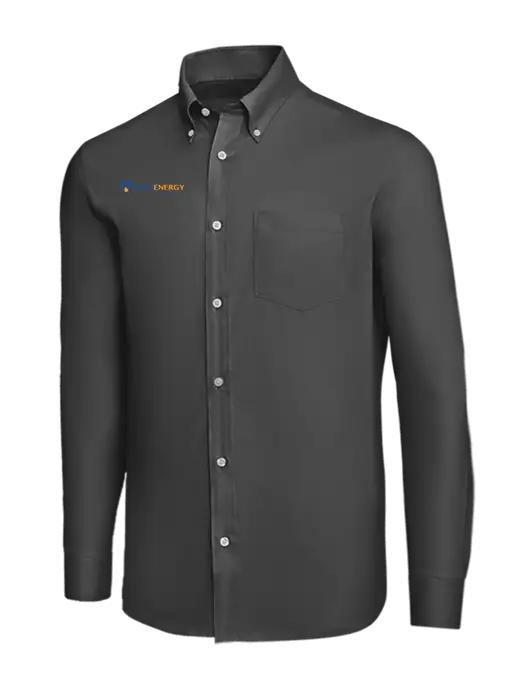 Brooks Brothers Dark Grey Wrinkle-Free Stretch Nailhead Shirt w/PennEnergy Logo