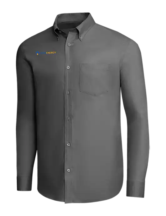 Brooks Brothers Dark Grey Wrinkle-Free Stretch Pinpoint Shirt w/PennEnergy Logo
