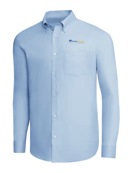 Brooks Brothers Light Blue Wrinkle-Free Stretch Pinpoint Shirt w/PennEnergy Logo