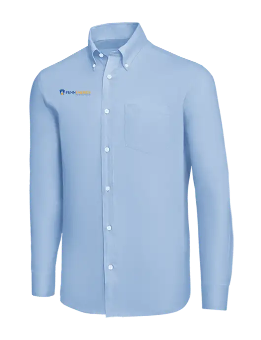 Brooks Brothers Light Blue Wrinkle-Free Stretch Nailhead Shirt w/PennEnergy Logo