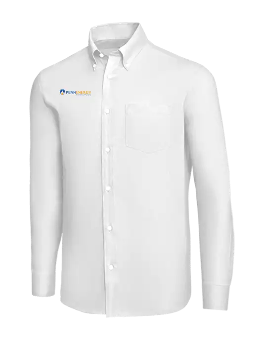 Brooks Brothers White Wrinkle-Free Stretch Nailhead Shirt w/PennEnergy Logo