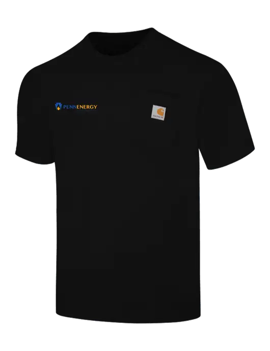 Carhartt Workwear Black Pocket Short Sleeve T-Shirt w/PennEnergy Logo