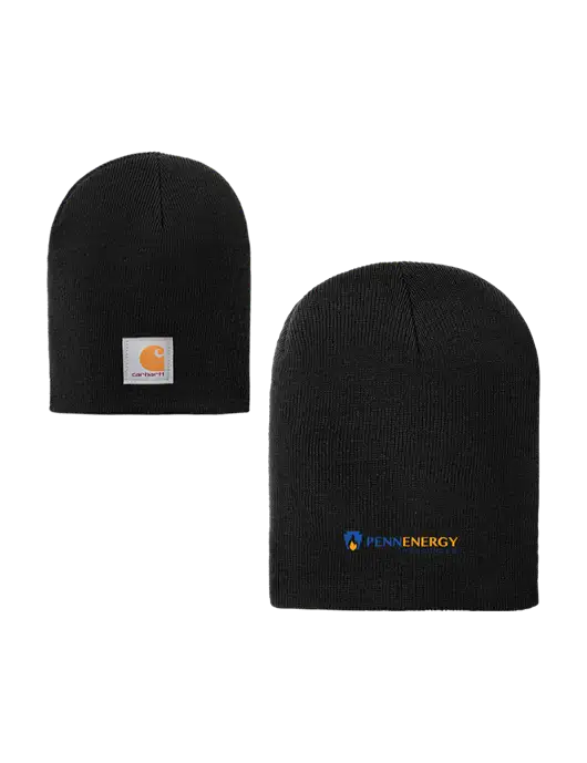 Carhartt Black Acrylic Knit Hat w/PennEnergy Logo