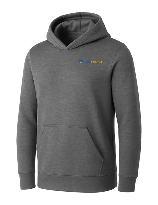 Womens Medium Grey Heather Core Fleece Pullover Hooded Sweatshirt w/PennEnergy Logo