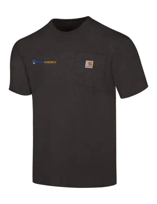 Carhartt Workwear Charcoal Heather Pocket Short Sleeve T-Shirt w/PennEnergy Logo