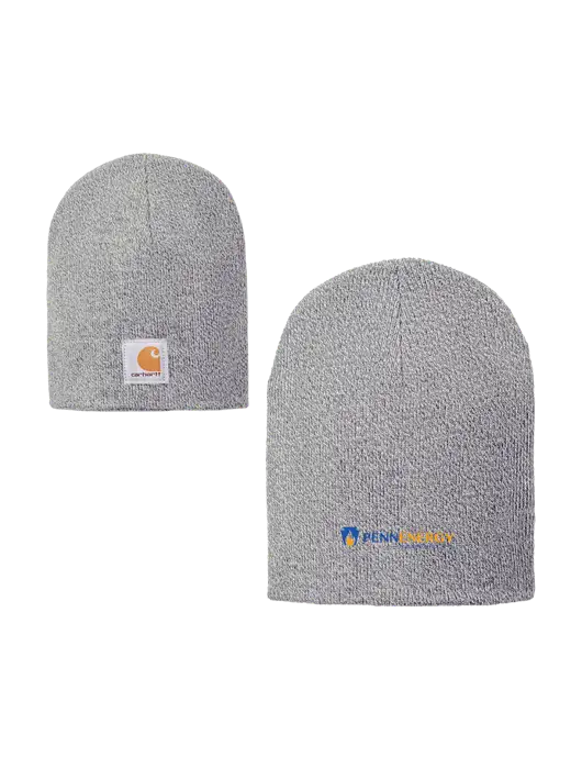 Carhartt Light Grey Heather Acrylic Knit Hat w/PennEnergy Logo