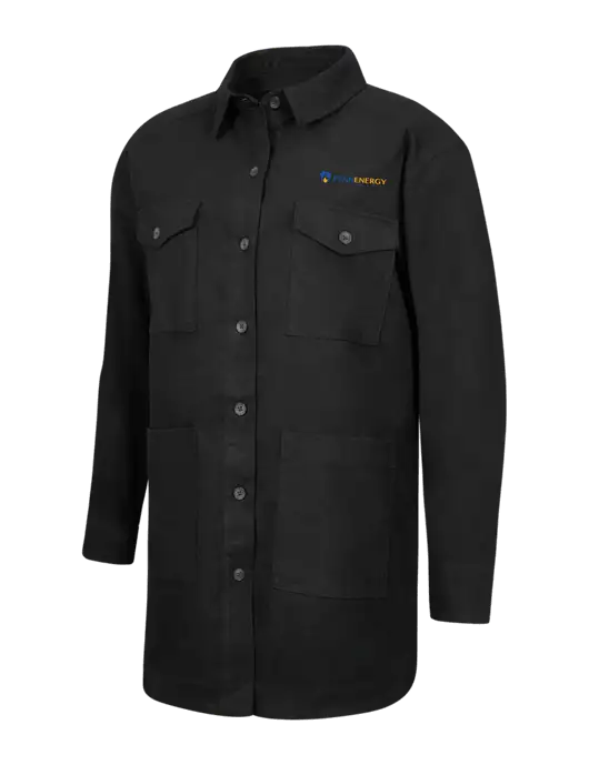 Mercer+Mettle Womens Black Long Sleeve Twill Overshirt w/PennEnergy Logo