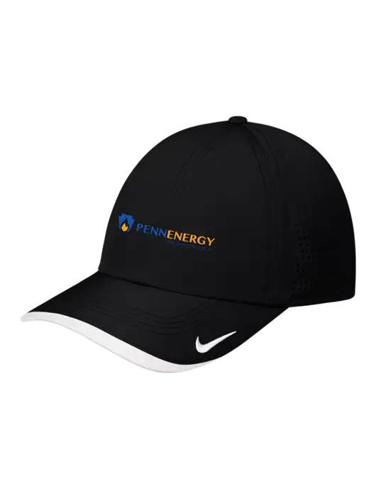 Nike Black/White Dri-FIT Perforated Performance Cap w/PennEnergy Logo