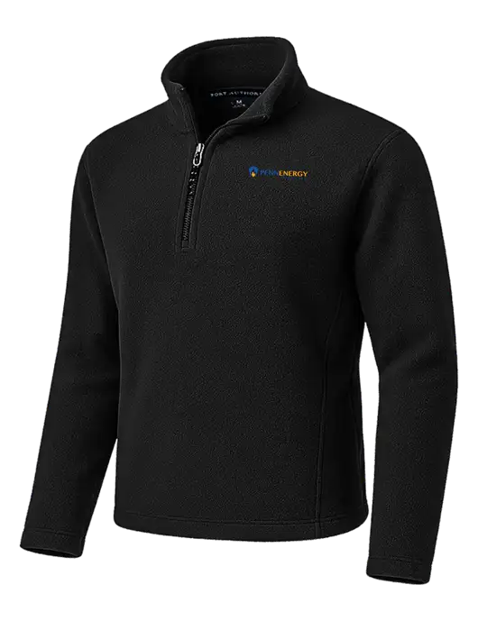 Black Fleece 1/4-Zip Pullover w/PennEnergy Logo