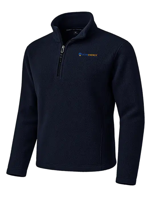 Navy Fleece 1/4-Zip Pullover w/PennEnergy Logo