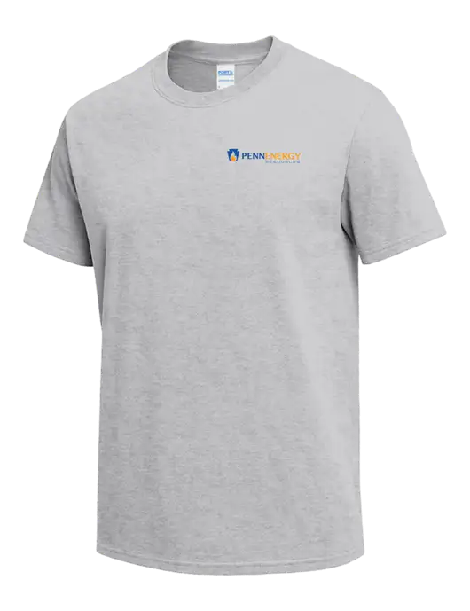 Light Grey Heather Heavyweight 6.1 oz T-Shirt w/PennEnergy Logo