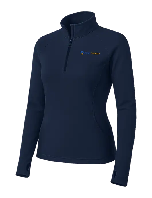 Navy Womens Sport Wick Stretch 1/4 Zip Pullover w/PennEnergy Logo