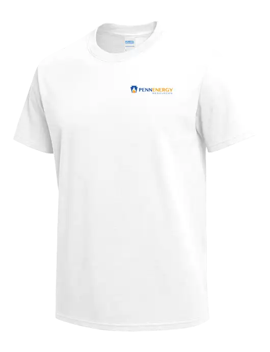 White Heavyweight 6.1 oz T-Shirt w/PennEnergy Logo