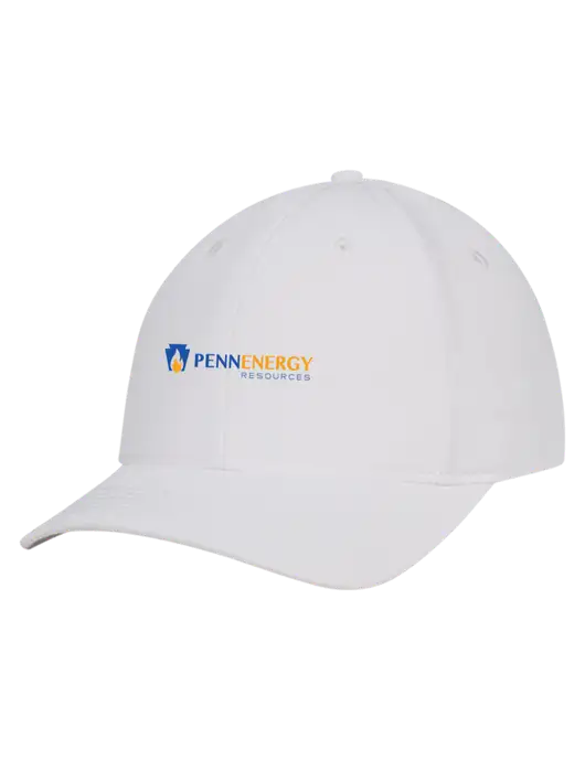 White Nylon Twill Performance Cap w/PennEnergy Logo