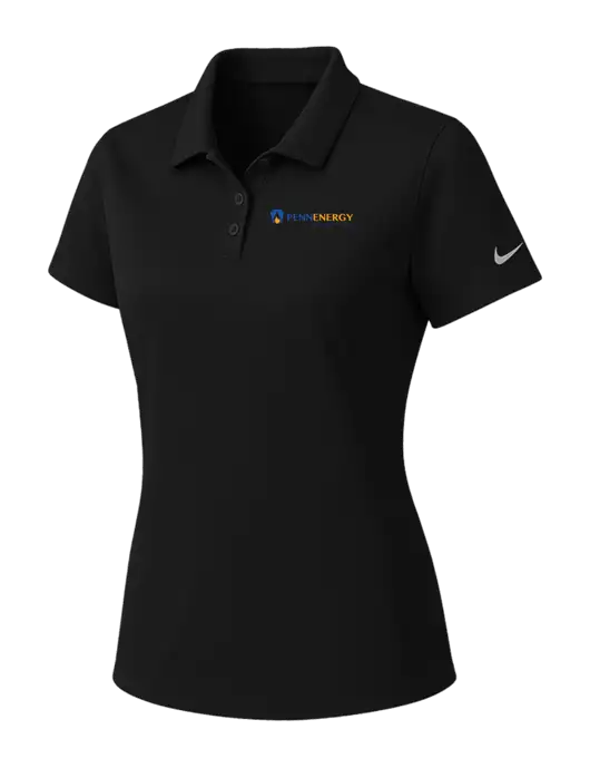 Nike Womens Black Dry Essential Solid Polo w/PennEnergy Logo