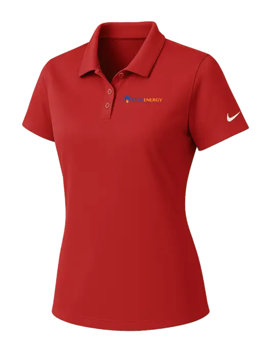 Nike Womens Red Dry Essential Solid Polo w/PennEnergy Logo