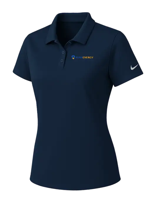 Nike Womens Navy Dry Essential Solid Polo w/PennEnergy Logo