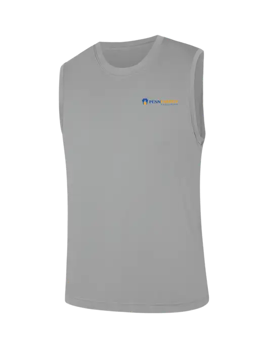 Sleeveless Light Grey PosiCharge Competitor Tee w/PennEnergy Logo