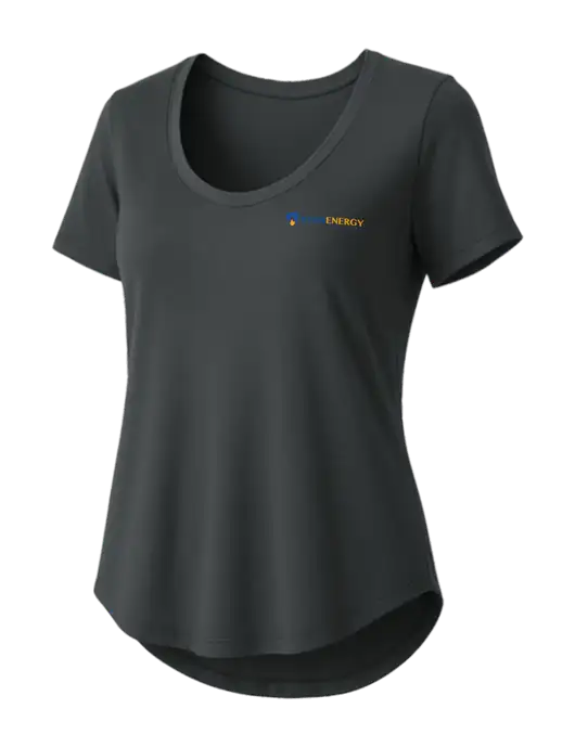 Mercer+Mettle Womens Dark Grey Stretch Jersey Relaxed Scoop w/PennEnergy Logo