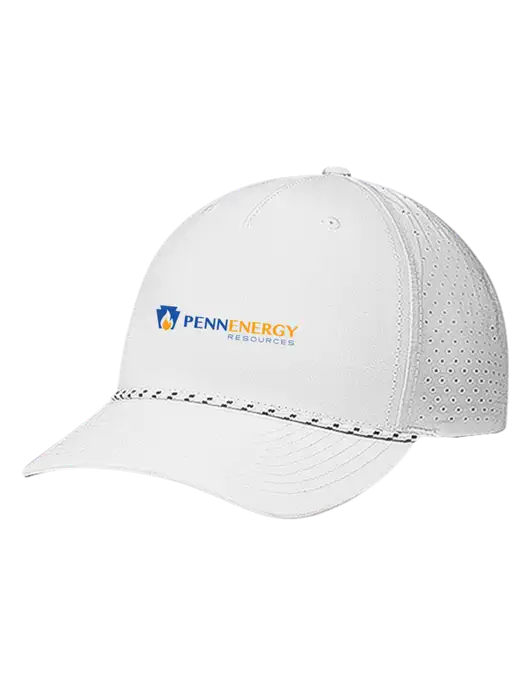 Richardson Laser Perf Performance White/White-Black Rope Cap w/PennEnergy Logo
