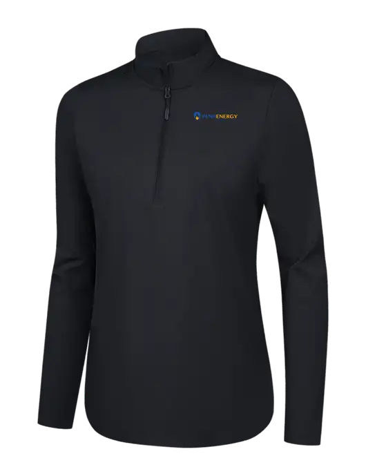  Womens Black C-FREE Double Knit 1/4-Zip w/PennEnergy Logo